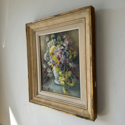 19th Century Oil Painting Floral Still Life "Flower Bouquet" Small Art Holland Art Shop