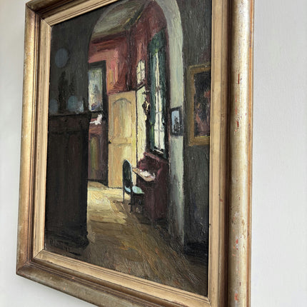 Detailed Interior Oil Painting "Arched Doorway" Handcrafted Artwork Holland Art Shop