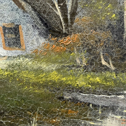 Vintage Landscape Oil Painting "Thatched Cottage" Classic Large Artwork Holland Art Shop