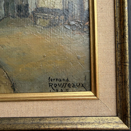 Vintage Cityscape Oil Painting "Thatched House" Detailed Art Holland Art Shop