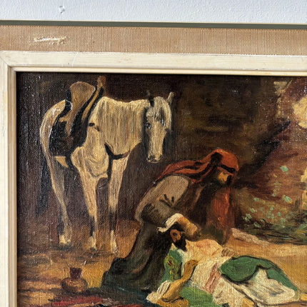 Original Oil Painting Scenery "Rescue Mission" Figurative Small Artwork Holland Art Shop