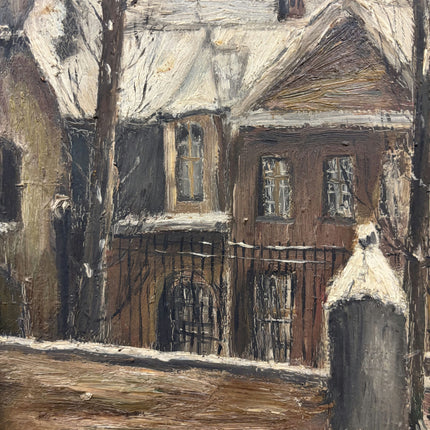 Detailed Winter Landscape Oil Painting "Snowy Church" Expressive Art Holland Art Shop