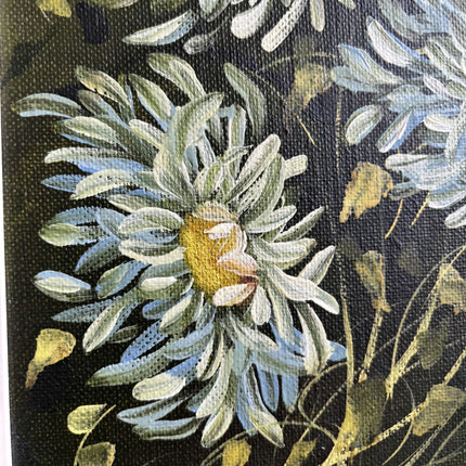 Elegant Floral Still Life Oil Painting "Blue Daisies" Authentic Artwork Holland Art Shop