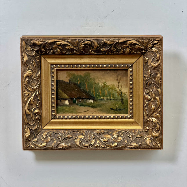Refined Landscape Oil Painting "Gilded Frame" Traditional Small Artwork Holland Art Shop