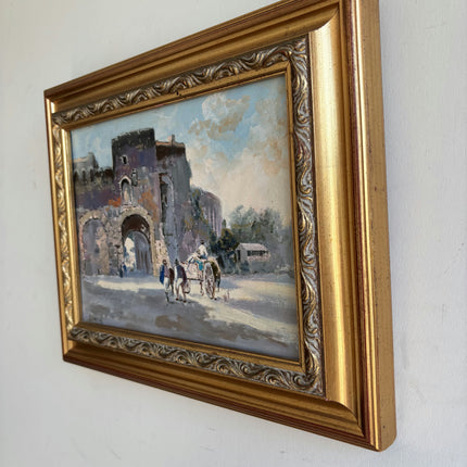 Classic Cityscape Oil Painting "Horse Cart" Timeless Small Art Holland Art Shop