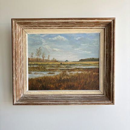 Authentic Landscape Oil Painting "Golden Waves" Classic French Art Holland Art Shop