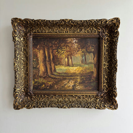 Vintage Landscape Oil Painting "Ornate Frame" Authentic Artwork Holland Art Shop