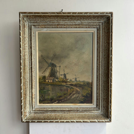 Detailed Landscape Oil Painting "Windmill Study" Elegant Artwork Holland Art Shop
