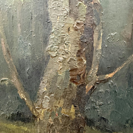 Expressive Landscape Oil Painting "Wooden Frame" Timeless Small Artwork Holland Art Shop