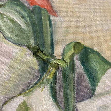 Rustic Floral Still Life Oil Painting "Amaryllis Stem" Classic Large Art Holland Art Shop