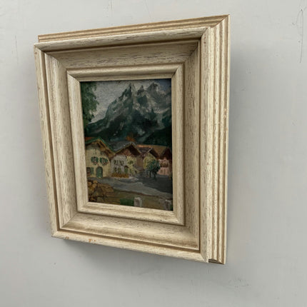 Traditional Interior Oil Painting "Wooden Frame" Vintage Small Artwork Holland Art Shop
