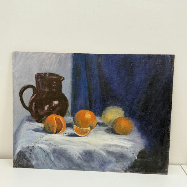 Traditional Still Life Oil Painting "Table Oranges" Timeless Small Art Holland Art Shop