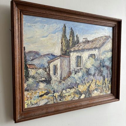 Handcrafted Landscape Oil Painting "Lone Tree" Detailed Small Art Holland Art Shop