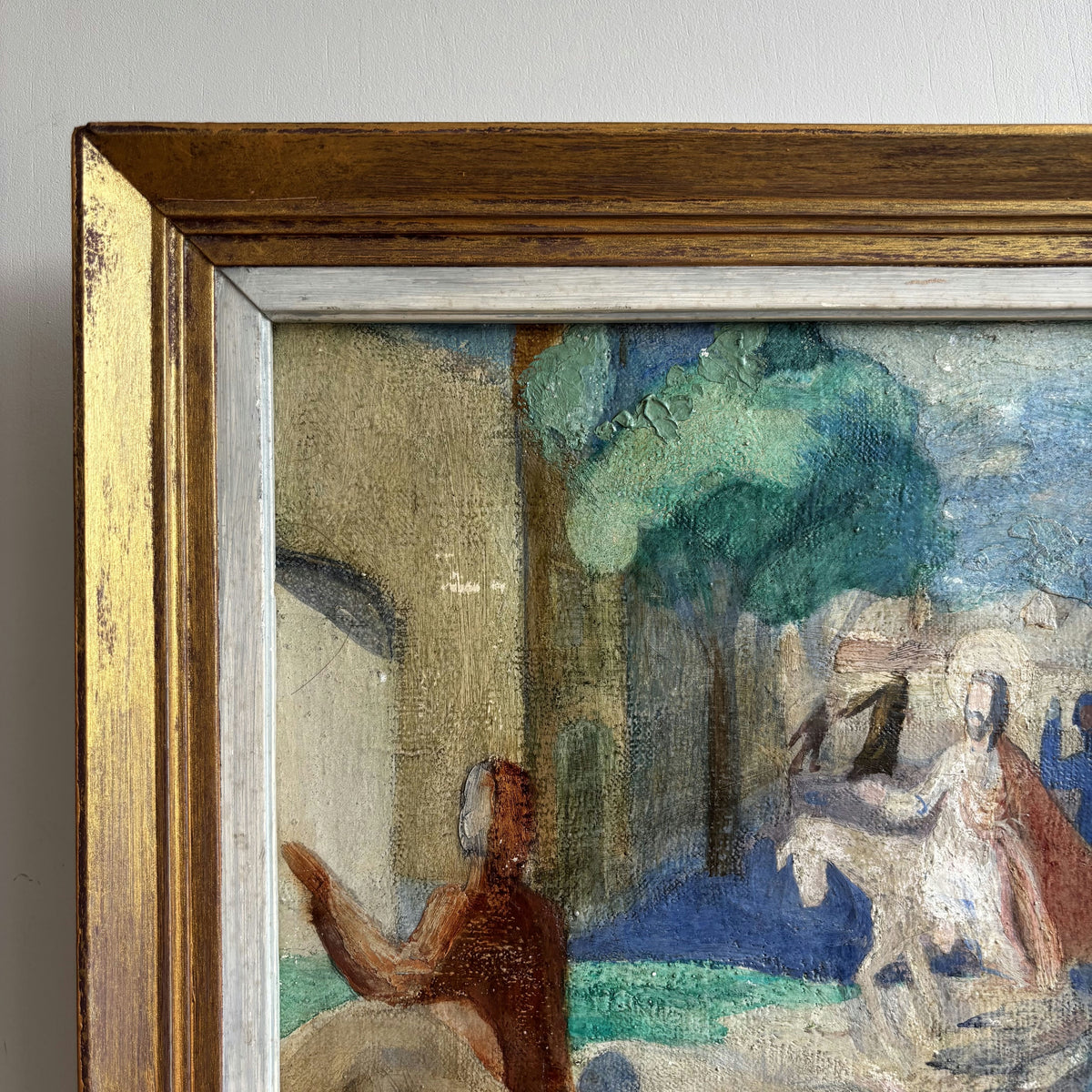 Rustic Religious  Oil Painting 