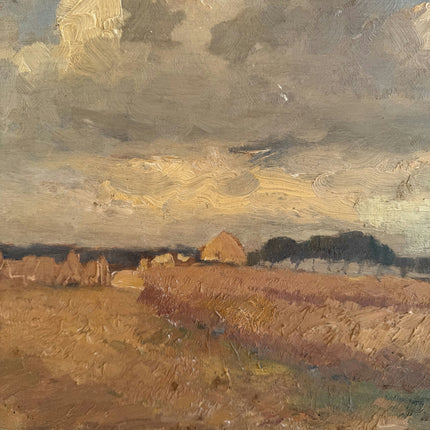 19th Century Antique Landscape Oil Painting "Gilded Frame" Large Art Holland Art Shop