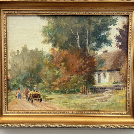 Timeless Landscape Oil Painting "Tree Bark" Authentic Small Artwork Holland Art Shop