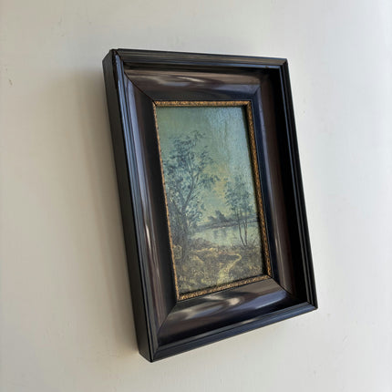19th Century Antique Landscape Oil Painting "Framed Painting" Small Artwork Holland Art Shop
