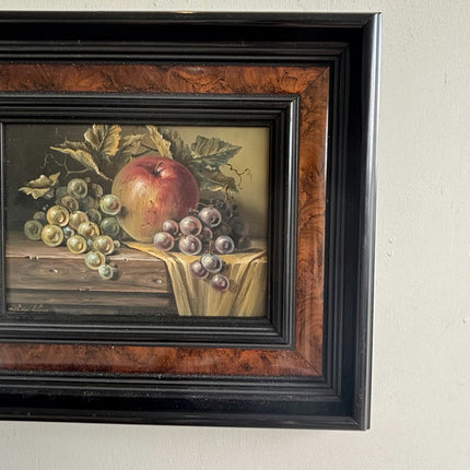 Timeless Still Life Oil Painting "Glistening Grapes" Traditional Small Art Holland Art Shop