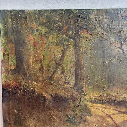 Handcrafted Landscape Oil Painting "Sunlit Path" Authentic Artwork Holland Art Shop