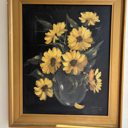 Rustic Flowery Still Life Oil Painting "Yellow Flowers" Classic Art Holland Art Shop