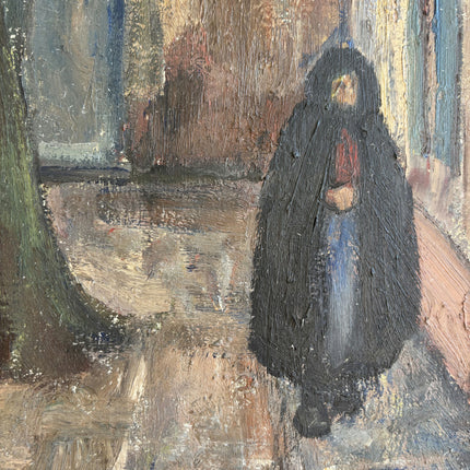 Classic Figurative Oil Painting "Hooded Figure" Handcrafted Artwork Holland Art Shop