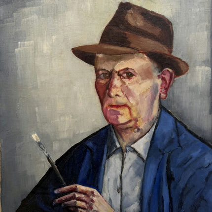 Expressive Portrait Oil Painting "Seated Man" Original Large Art Holland Art Shop