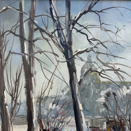 Classic Winter Landscape Oil Painting "Bare Trees" Timeless Artwork Holland Art Shop