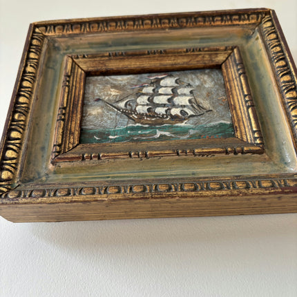 Authentic Seascape Oil Painting "Sailing Ship" Refined Dutch Art Holland Art Shop