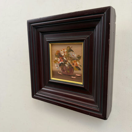 Classic Floral Still Life Oil Painting "Flower Vase" Vintage Small Art Holland Art Shop