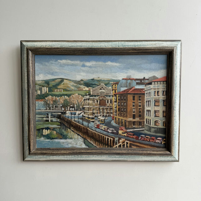Detailed Cityscape Oil Painting "Framed Painting" Rustic Artwork Holland Art Shop