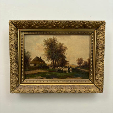 Vintage Landscape Oil Painting "Gilded Frame" Refined Artwork Holland Art Shop