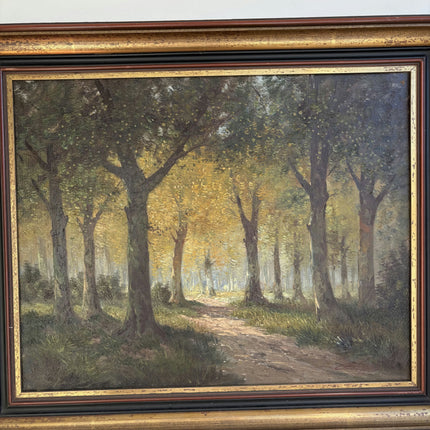 Timeless Landscape Oil Painting "Tree Avenue" Rustic Artwork Holland Art Shop