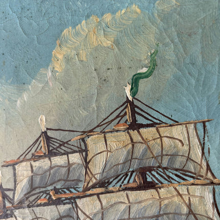 Classic Seascape Oil Painting "Sailing Ship" Original Large Artwork Holland Art Shop