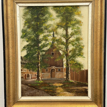 Refined Cityscape Oil Painting "Canvas Back" Original Artwork Holland Art Shop