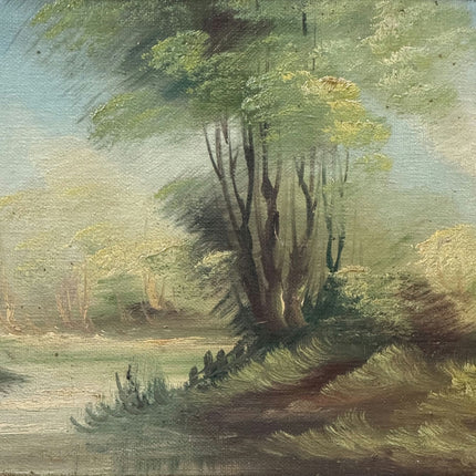 Expressive Landscape Oil Painting "Lone Tree" Vintage Small Art Holland Art Shop
