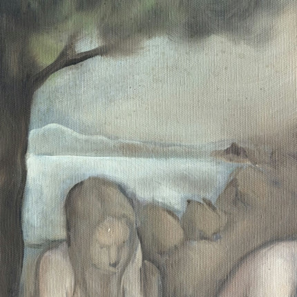 Elegant Figurative Oil Painting "Nursing Mother" Timeless Artwork Holland Art Shop