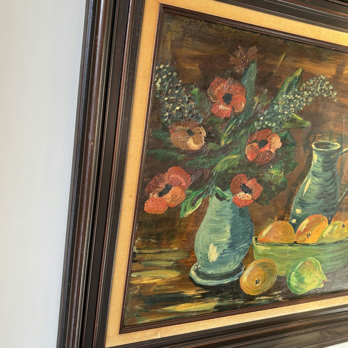 Traditional Still Life Oil Painting "Vase Of Flowers" Striking Large Artwork