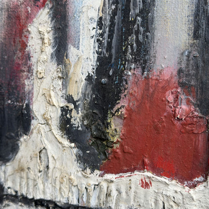 Refined Cityscape Oil Painting "Red Cathedral" Authentic Small Artwork Holland Art Shop