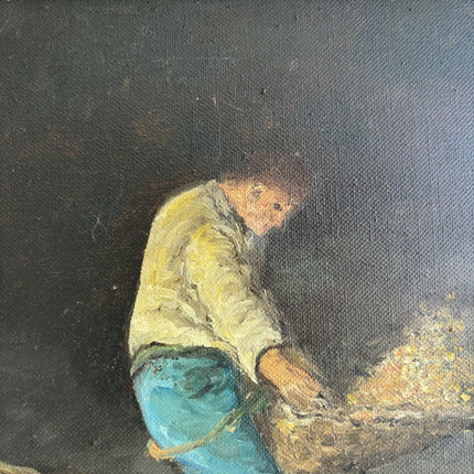Authentic Figurative Oil Painting "Peasant Man" Expressive Art Holland Art Shop