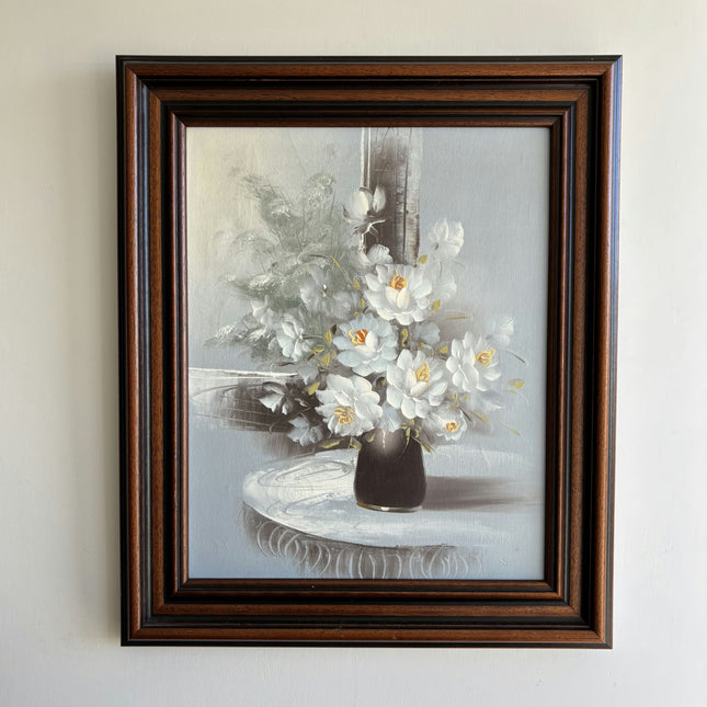 Elegant Floral Still Life Oil Painting "Flower Vase" Handcrafted Art Holland Art Shop