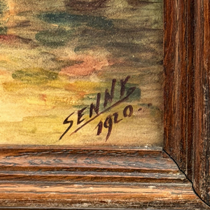 1920 Antique Still Life Oil Painting "Wooden Frame" Art Holland Art Shop