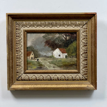 Original Landscape Oil Painting "White House" Detailed Small Art Holland Art Shop