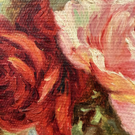 Timeless Floral Still Life Oil Painting "Vase Flowers" Original Small Artwork Holland Art Shop