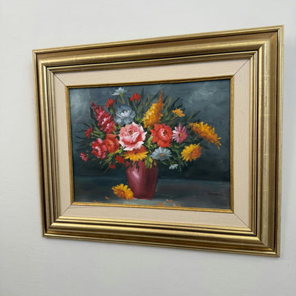 Elegant Floral Still Life Oil Painting "Flower Vase" Expressive Art Holland Art Shop