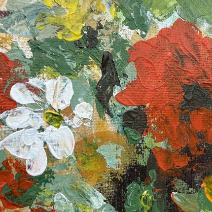 Expressive Floral Still Life Oil Painting "Flower Vase" Authentic Small Artwork Holland Art Shop