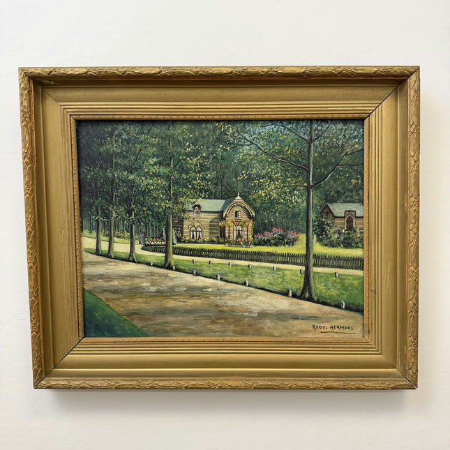 Classic Landscape Oil Painting "Country House" Original Art Holland Art Shop