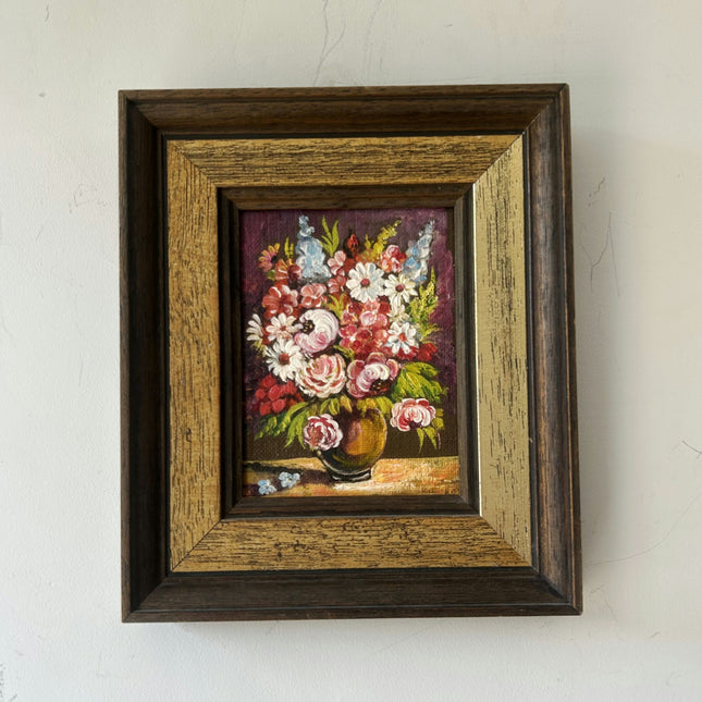 Elegant Floral Still Life Oil Painting "Flower Vase" Original Small Artwork Holland Art Shop