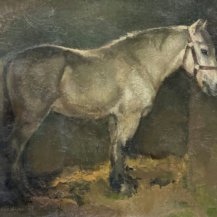 1943 Animals Oil Painting "Standing Horse" Art Holland Art Shop
