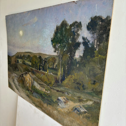 1945 Landscape Oil Painting "Rolling Hills" Art Holland Art Shop