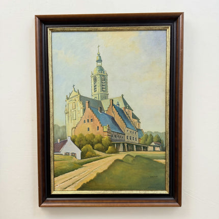 Classic Cityscape Oil Painting "Church Tower" Refined Large Art Holland Art Shop
